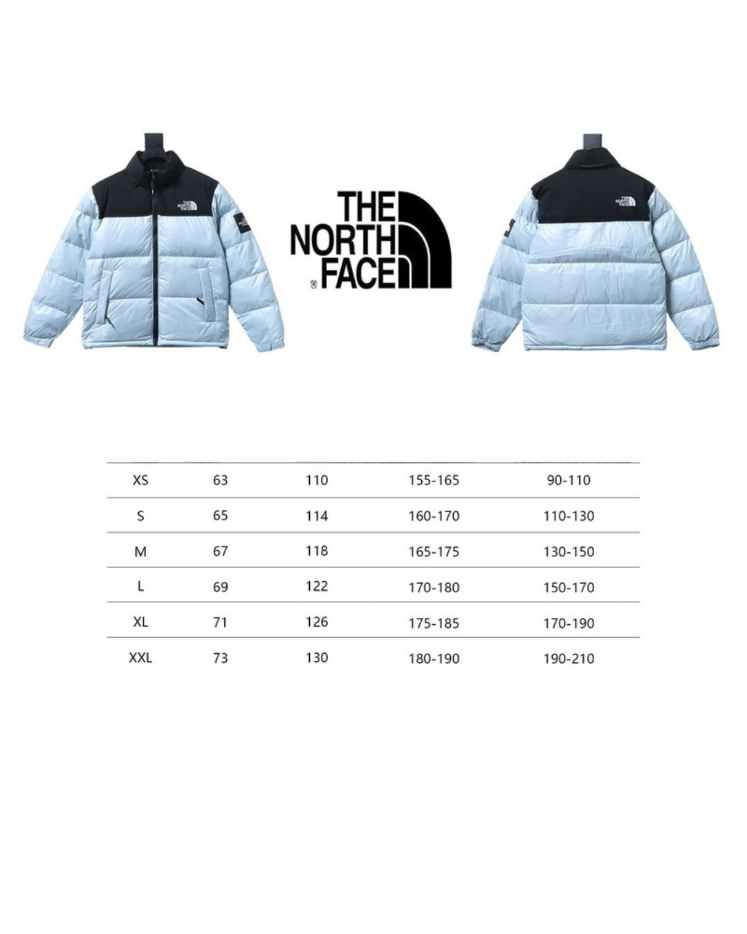 The North Face 1996 Retro Nuptse Puffer Jacket – Glacier Blue / Black